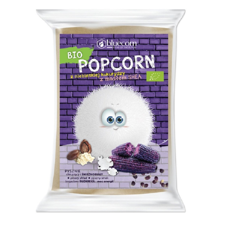 Popcorn z Niebieskiej Kukurydzy do Mikrofalówki Bezglutenowy BIO 100 g