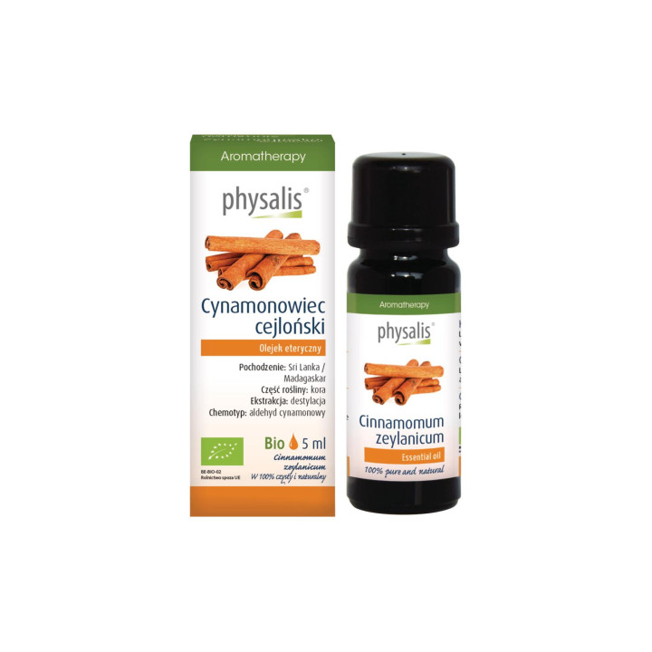 Olejek Eteryczny Cynamonowiec Cejloński BIO 5 ml - Physalis - Ekochatk