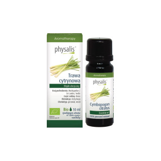 Olejek Eteryczny Trawa Cytrynowa Lemongrass BIO 10 ml - Physalis - Eko