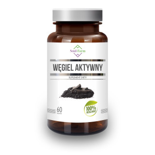 Węgiel Aktywny Drzewny 180 mg 60 Kapsułek - Soul Farm - Ekochatka