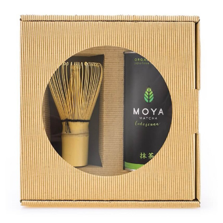 Zestaw Matcha Codzienna 30 g z Miotełką Bambusową Chasen - Moya Matcha