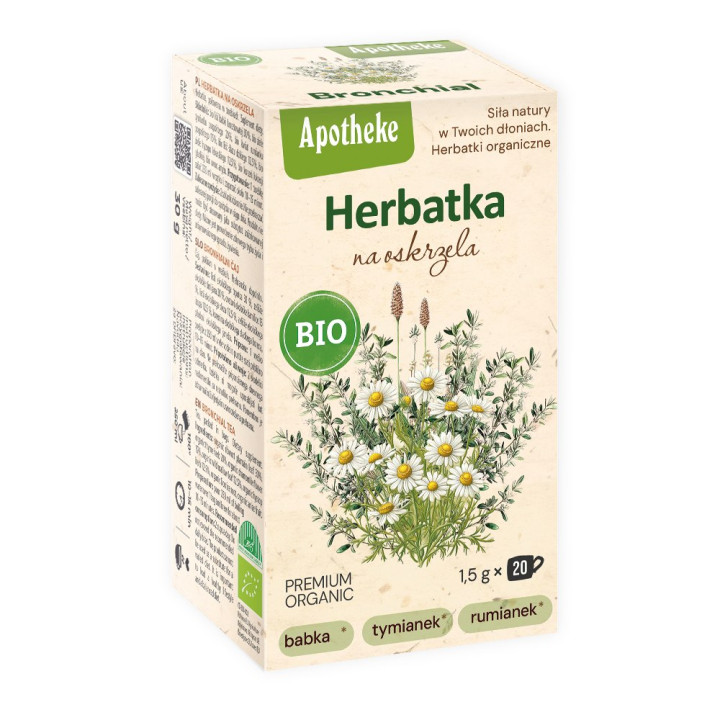 Herbatka na Oskrzela z Tymiankiem BIO 20 Torebek 30 g - Apotheke - Eko