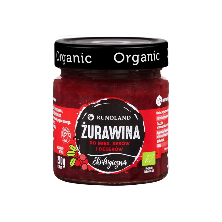 Żurawina do Mięs, Serow i Deserow BIO 200 g - Runoland - Ekochatka