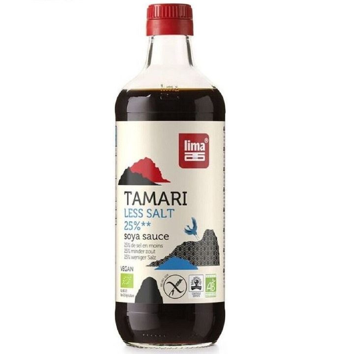 Sos Sojowy Tamari 50% Mniej Soli Bezglutenowy BIO 500 ml - Lima - Ekoc