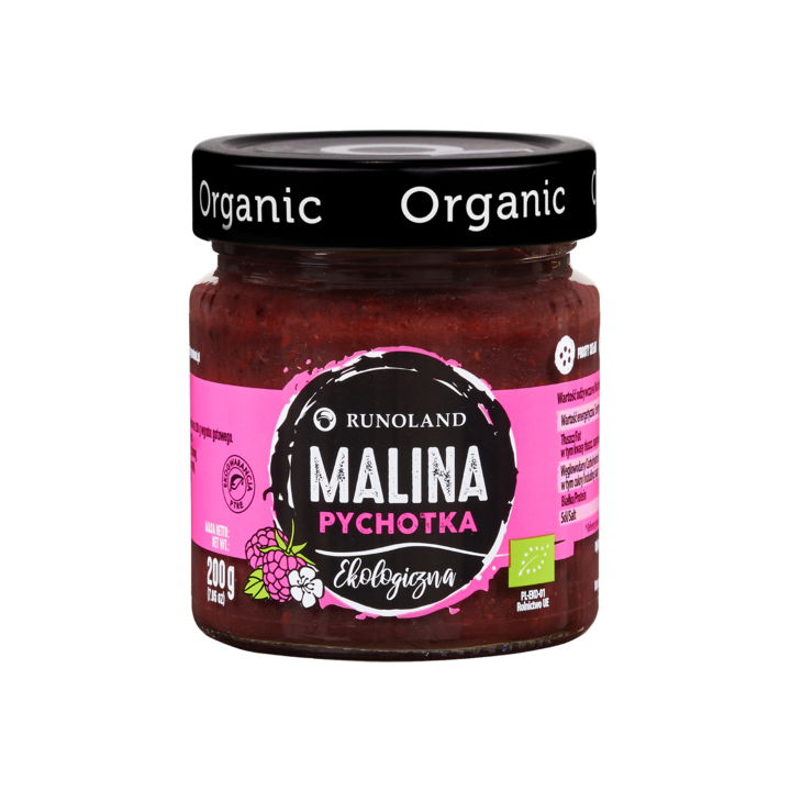 Konfitura Malinowa Pychotka BIO 200 g - Runoland - Ekochatka