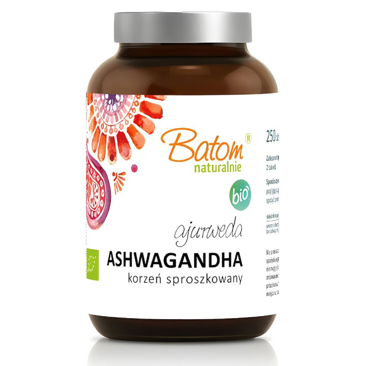 Ashwagandha BIO 495 mg 250 Tabletek - Batom - Ekochatka