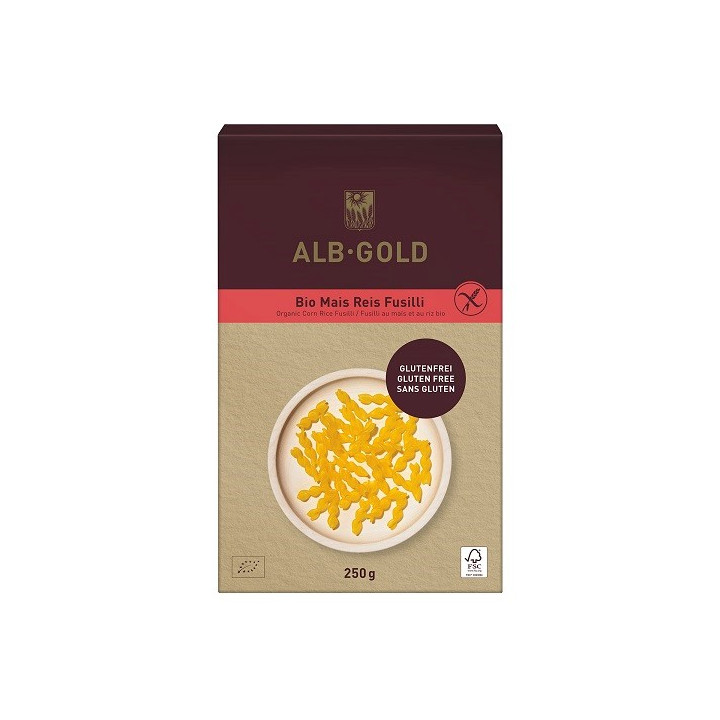 Makaron Kukurydziano-Ryżowy Świderki Bezglutenowy BIO 250 g - Alb-Gold