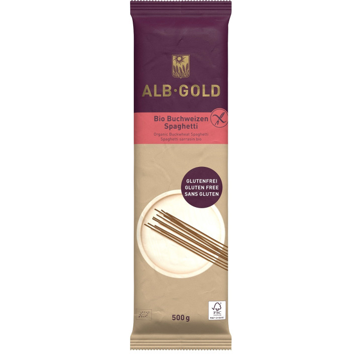 Makaron Gryczany Spaghetti Bezglutenowy BIO 500 g - Alb Gold - Ekochat