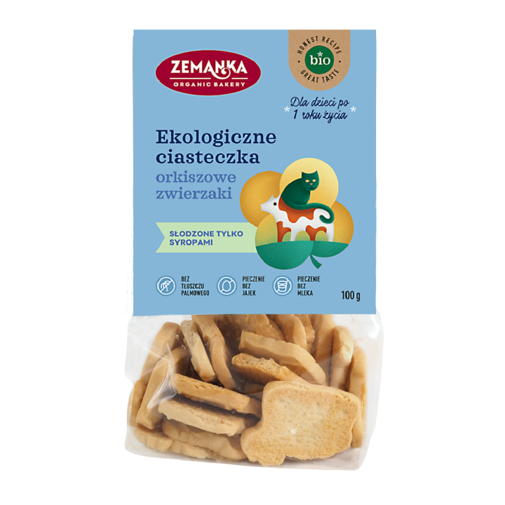 Ciastka Orkiszowe Zwierzęta BIO 100 g - Zemanka - Ekochatka