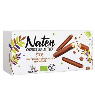 Ciastka Sticks w Polewie Czekoladowej Bezglutenowe BIO 130 g - Naten -