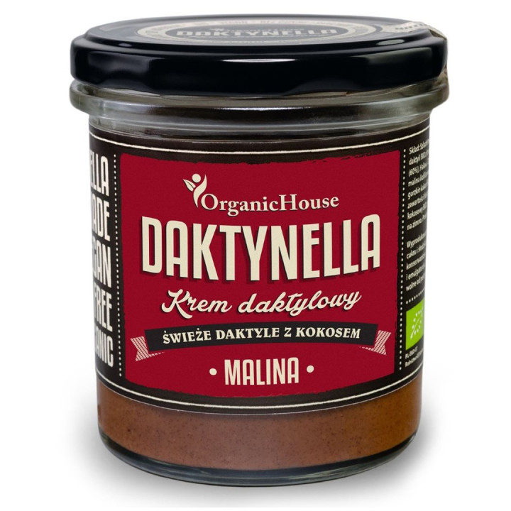 Daktynella Krem Kokosowo-Daktylowy Medjool Malinowy Bezglutenowy BIO 2