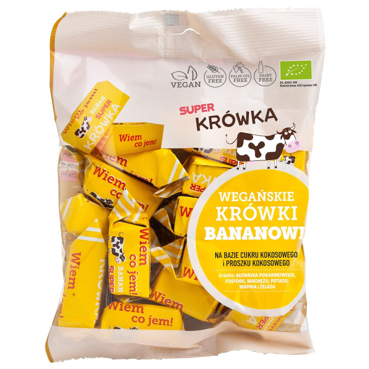 Krówki Bananowe Bezmleczne Bezglutenowe BIO 150 g - Me Gusto - Ekochat