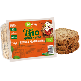 Chleb z Pełnego Ziarna Krojony Bezglutenowy BIO 250 g - Balviten - Eko