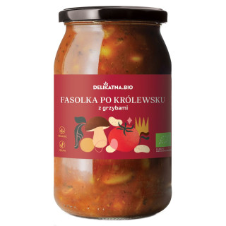 Fasolka po Królewsku z Borowikami BIO 900 ml - Delikatna - Ekochatka