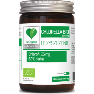 Chlorella 500 mg BIO 50 Kapsulek - Be Organic - Ekochatka