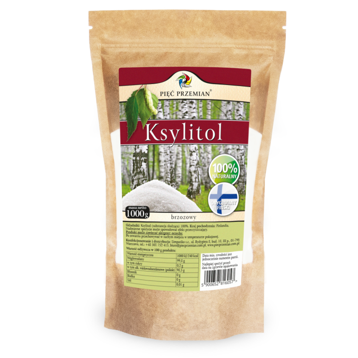 Ksylitol Fiński 1 kg - Pięć Przemian - Ekochatka
