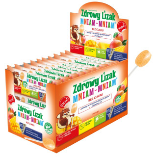 Lizak bez Cukru z Witaminą D i C Smak Mango Bezglutenowy 6 g - Zdrowy 