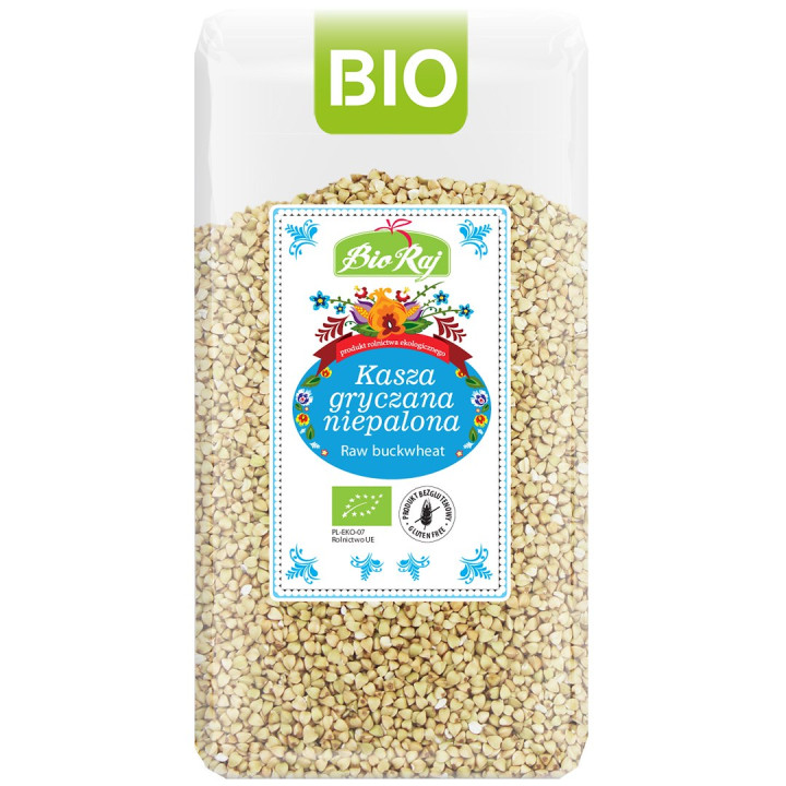 Kasza Gryczana Niepalona BIO Bezglutenowa 500 g - Bio Raj - Ekochatka