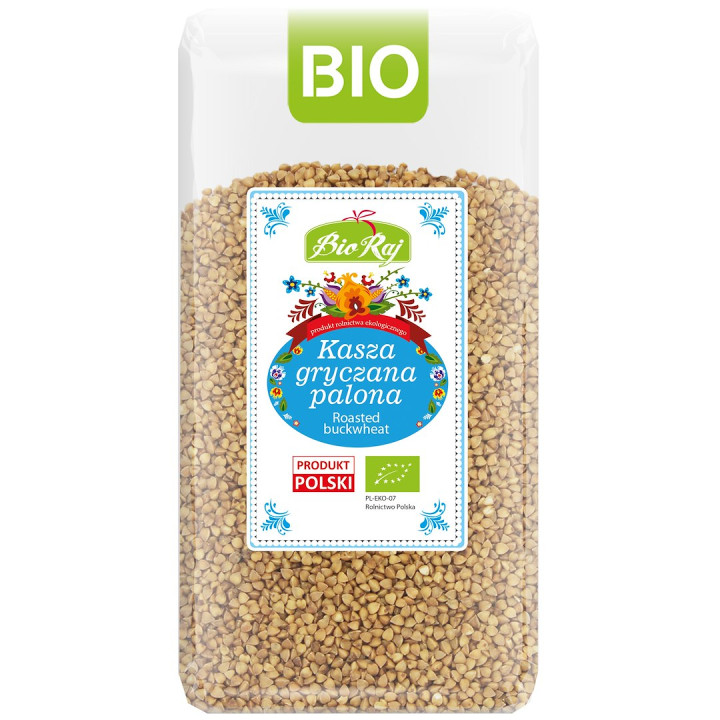 Kasza Gryczana Palona Polska BIO 500 g - Bio Raj - Ekochatka