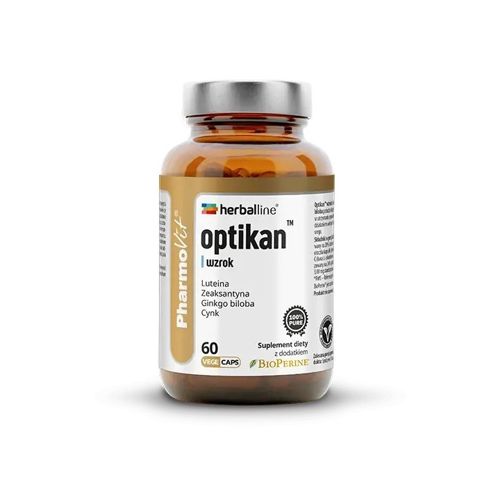 Optikan Luteina i Zeaksantyna na Wzrok Bezglutenowe 60 Kapsułek - Phar