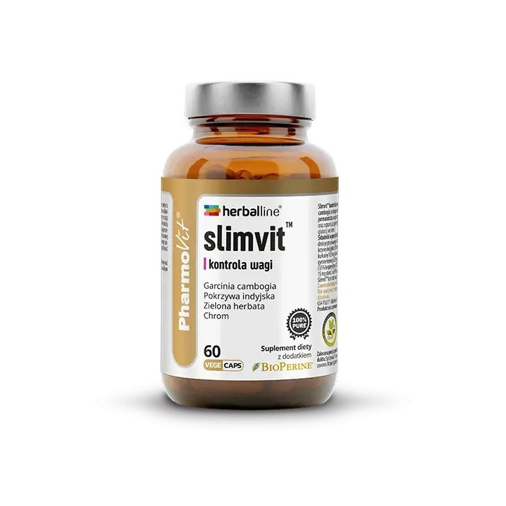 Slimvit Garcinia Cambogia na Kontrole Wagi Bezglutenowe 60 Kapsułek - 