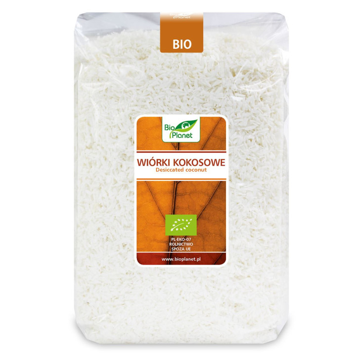 Wiórki Kokosowe Bezglutenowe BIO 1kg | BIO PLANET - Ekochatka