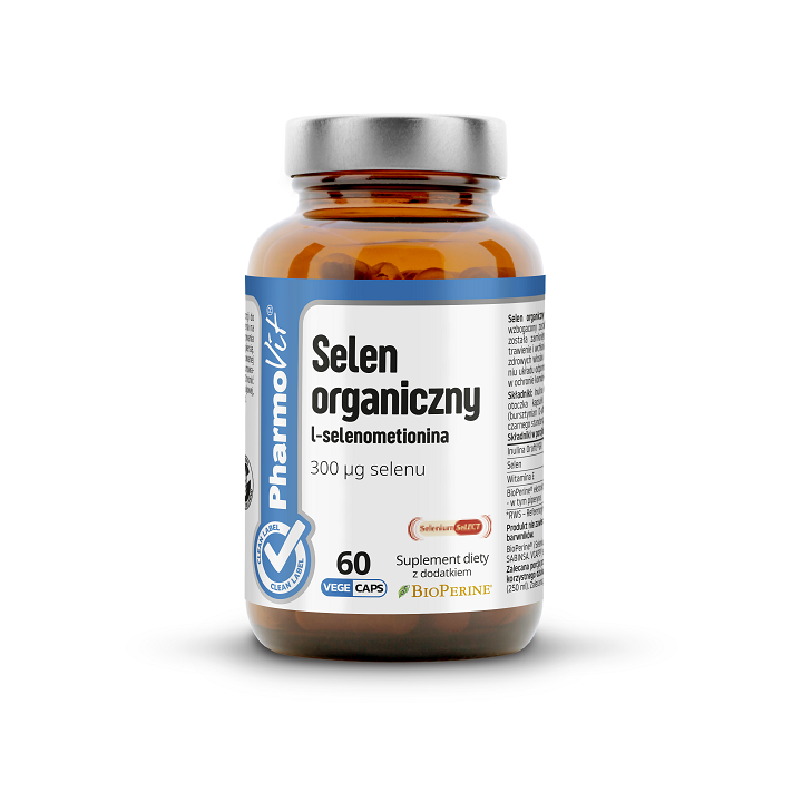 Selen Organiczny 300 mcg Bezglutenowy 60 Kapsułek - Pharmovit - Ekocha