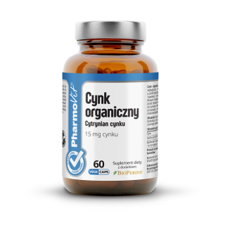 Cynk Organiczny 15 mg Bezglutenowy 60 Kapsułek - Pharmovit - Ekochatka