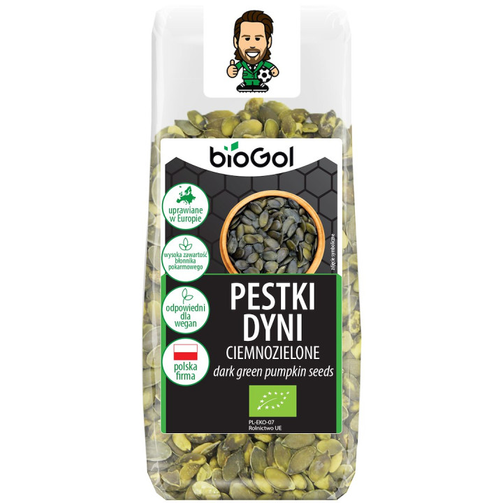 Pestki Dyni Ciemnozielone BIO 150 g - Biogol - Ekochatka