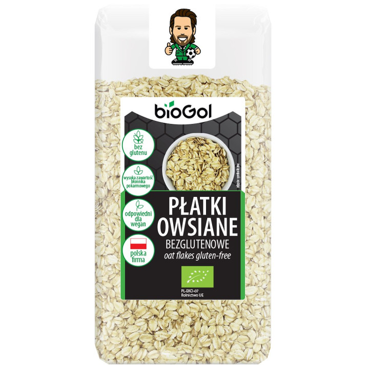 Płatki Owsiane Bezglutenowe BIO 300 g - Biogol - Ekochatka