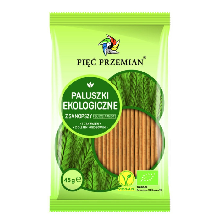 Paluszki z Samopszy Pełnoziarniste BIO 45 g - Pięć Przemian - Ekochatk