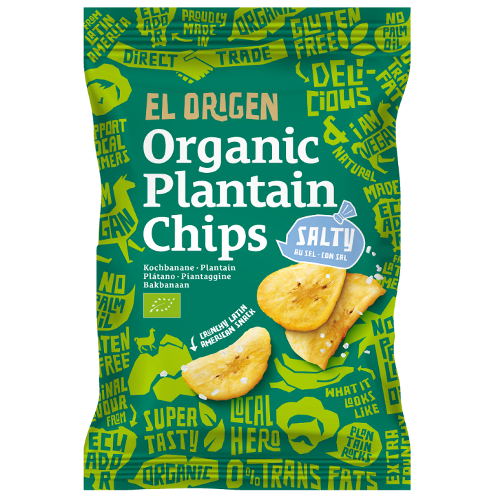 Chipsy z Plantana Solone Bezglutenowe BIO 80 g - El Origen - Ekochatka
