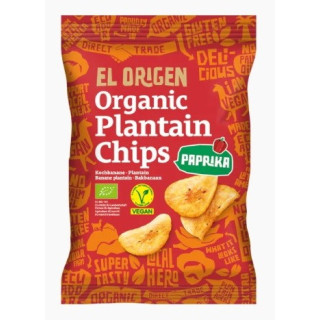 Chipsy z Plantana Paprykowe Bezglutenowe BIO 80 g - El Origen - Ekocha