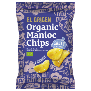 Chipsy z Manioku Solone Bezglutenowe BIO 60 g - El Origen - Ekochatka