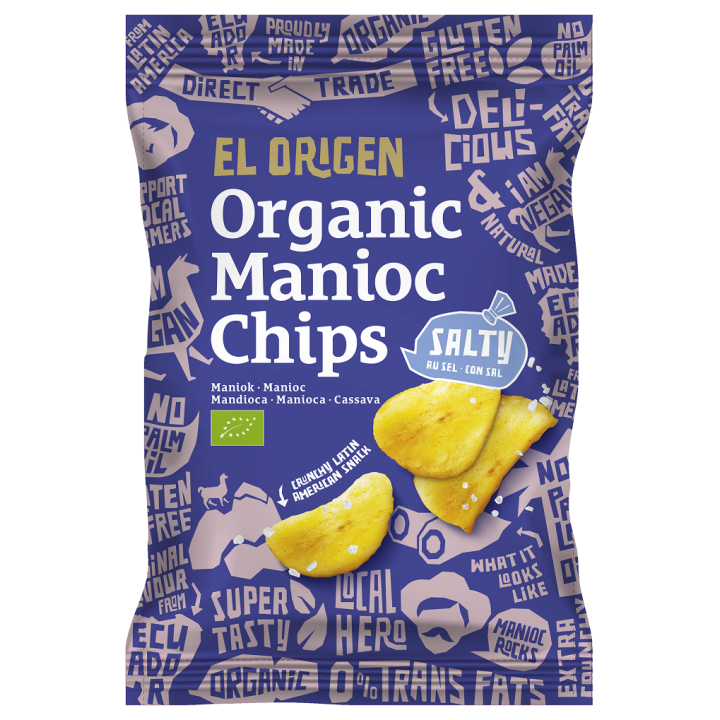 Chipsy z Manioku Solone Bezglutenowe BIO 60 g - El Origen - Ekochatka