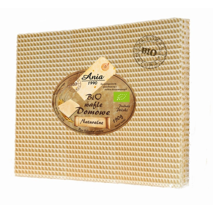 Wafle Domowe Naturalne bez Dodatku Cukrow BIO 190 g - Bio Ania - Ekoch