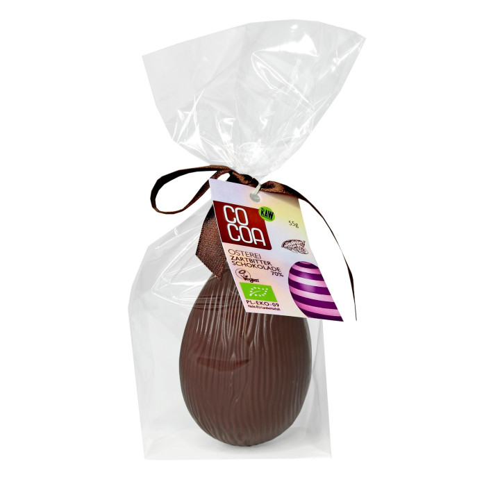 Jajko z Ciemnej Czekolady 70% BIO 55 g - Cocoa - Ekochatka