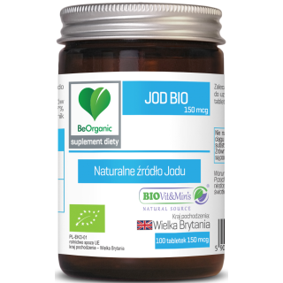 Jod 150 μg BIO 100 Tabletek - Be Organic - Ekochatka