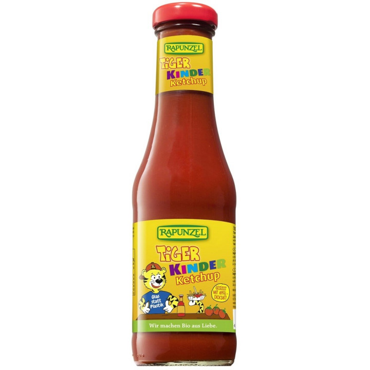 Ketchup Dla Dzieci Tiger Bez Dodatku Cukrów BIO 450 ml - Rapunzel - Ek