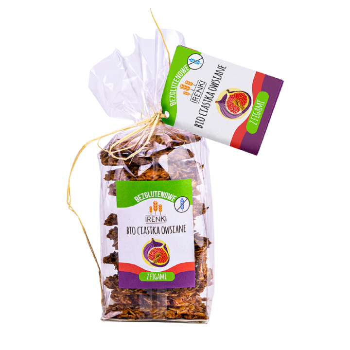 Ciastka Owsiane z Figami Bezglutenowe BIO 150 g - Irenki - Ekochatka