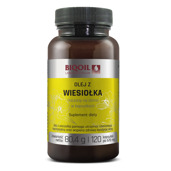 Olej z Wiesiolka 500 mg 120 Kapsulek - Biooil - Ekochatka