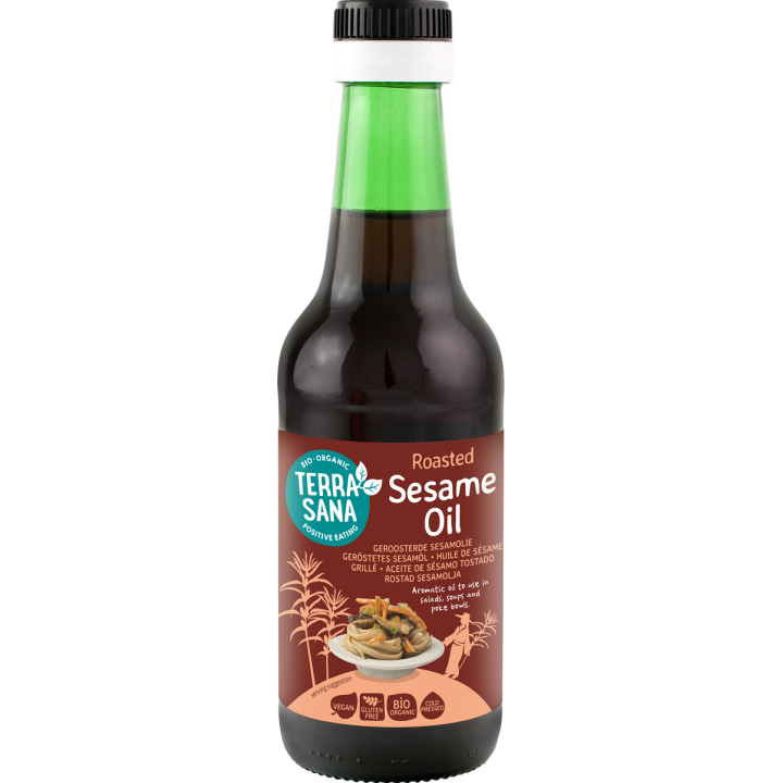 Olej Sezamowy z Prażonych Nasion Bezglutenowy BIO 250 ml - Terrasana -