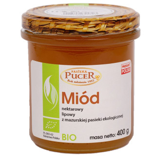 Miód Lipowy Nektarowy BIO 400 g - Pasieka Pucer - Ekochatka