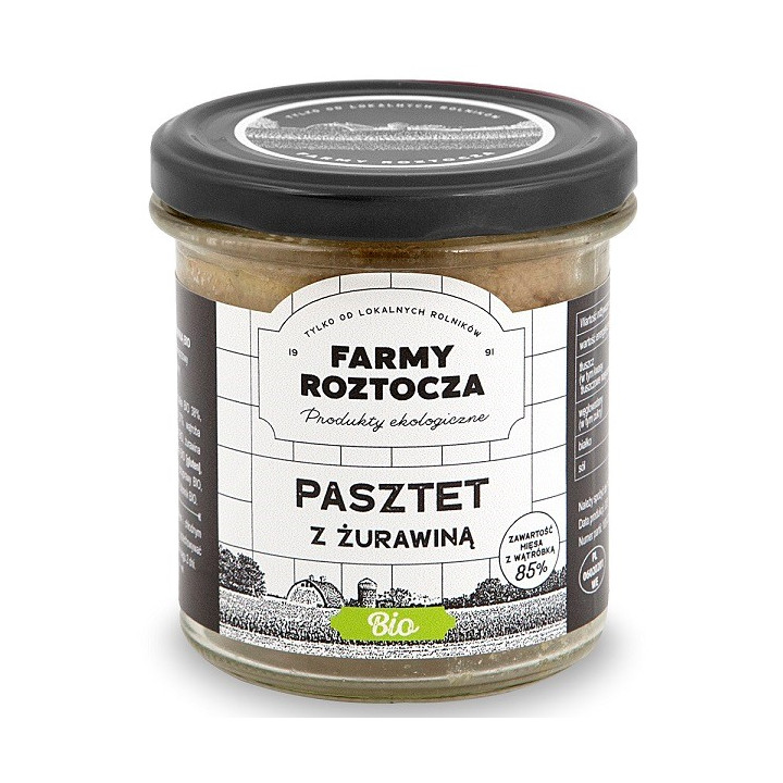 Pasztet Drobiowo-Wieprzowy z Żurawiną BIO 180 g - Farmy Roztocza - Eko