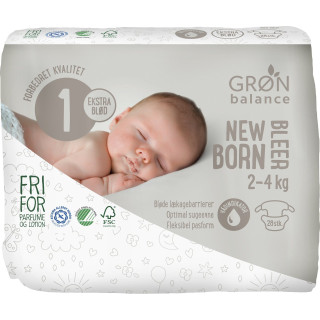 Pieluchy ECO dla Noworodka 2-4 kg 28 szt. - Gron Balance - Ekochatka