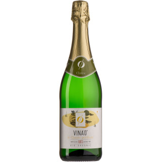 Wino Bezalkoholowe Białe Musujące Półwytrawne BIO 750 ml - Vina0 - Eko