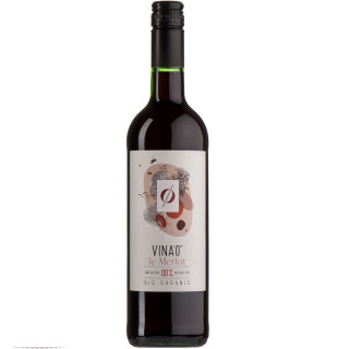 Wino Bezalkoholowe Merlot Czerwone Slodkie BIO 735 ml - Vina0 - Ekocha