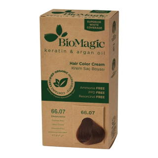 Farba do Wlosow Czekoladowy Braz 66.07 z Keratyna i Maslem Shea 250 g 