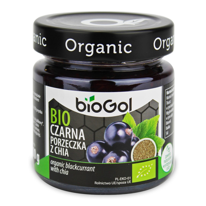 Mus Czarna Porzeczka z Chia BIO 200 g - Biogol - Ekochatka