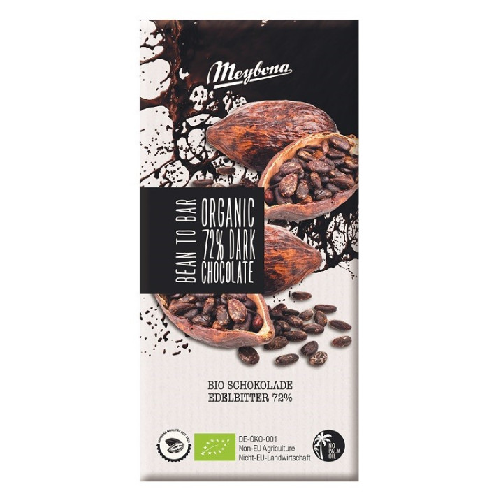 Czekolada Gorzka 72% Kakao BIO 100 g - Meybona - Ekochatka